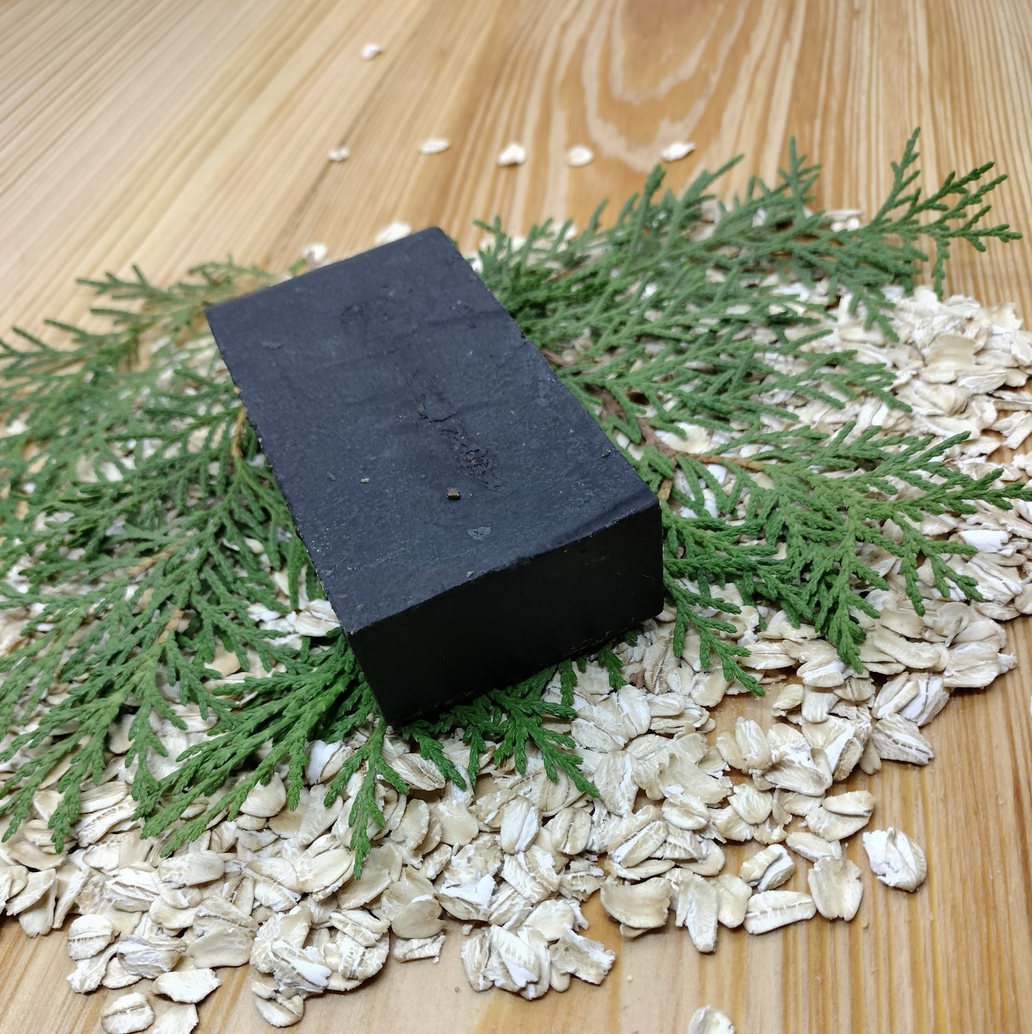 All-Natural Handmade Shea Butter, Oatmeal, & Activated Charcoal Soap - Cedar Forest