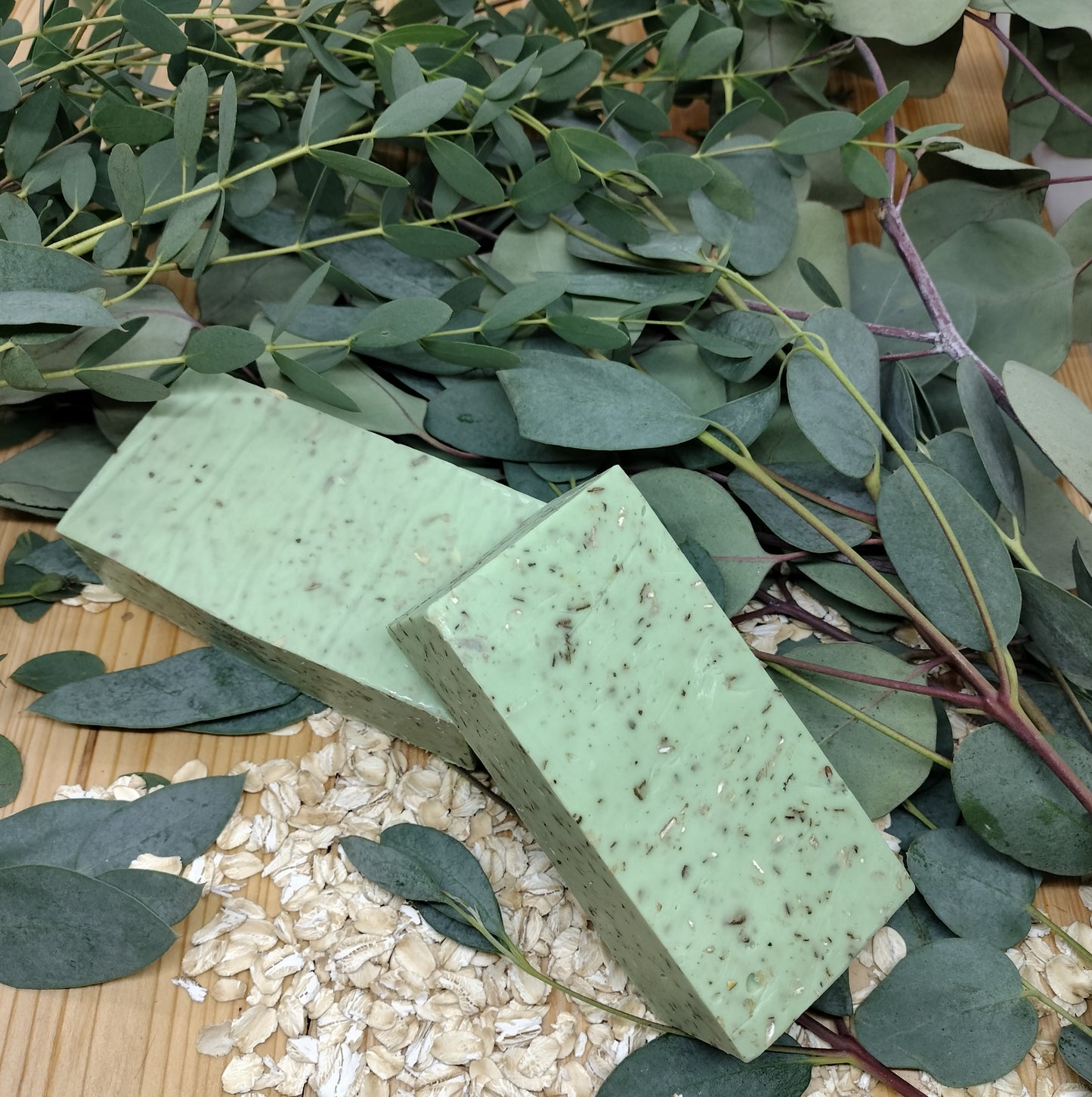 All-Natural Handmade Eucalyptus, Shea Butter, & Oatmeal Soap