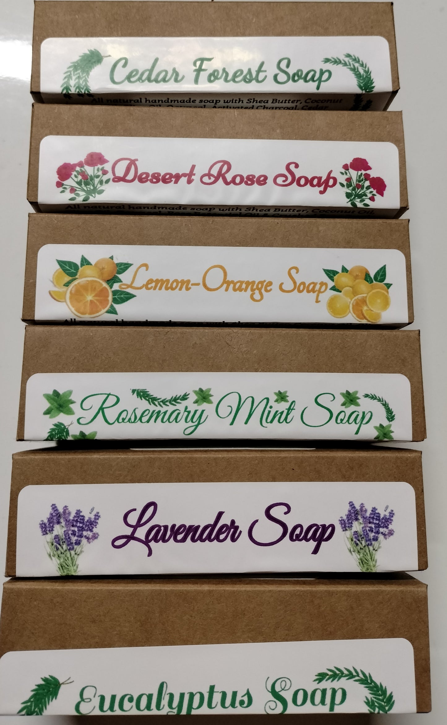 All-Natural Handmade Shea Butter & Oatmeal Soap - 6 Variety Bundle -Save $10.00 with automatic discount applied at checkout