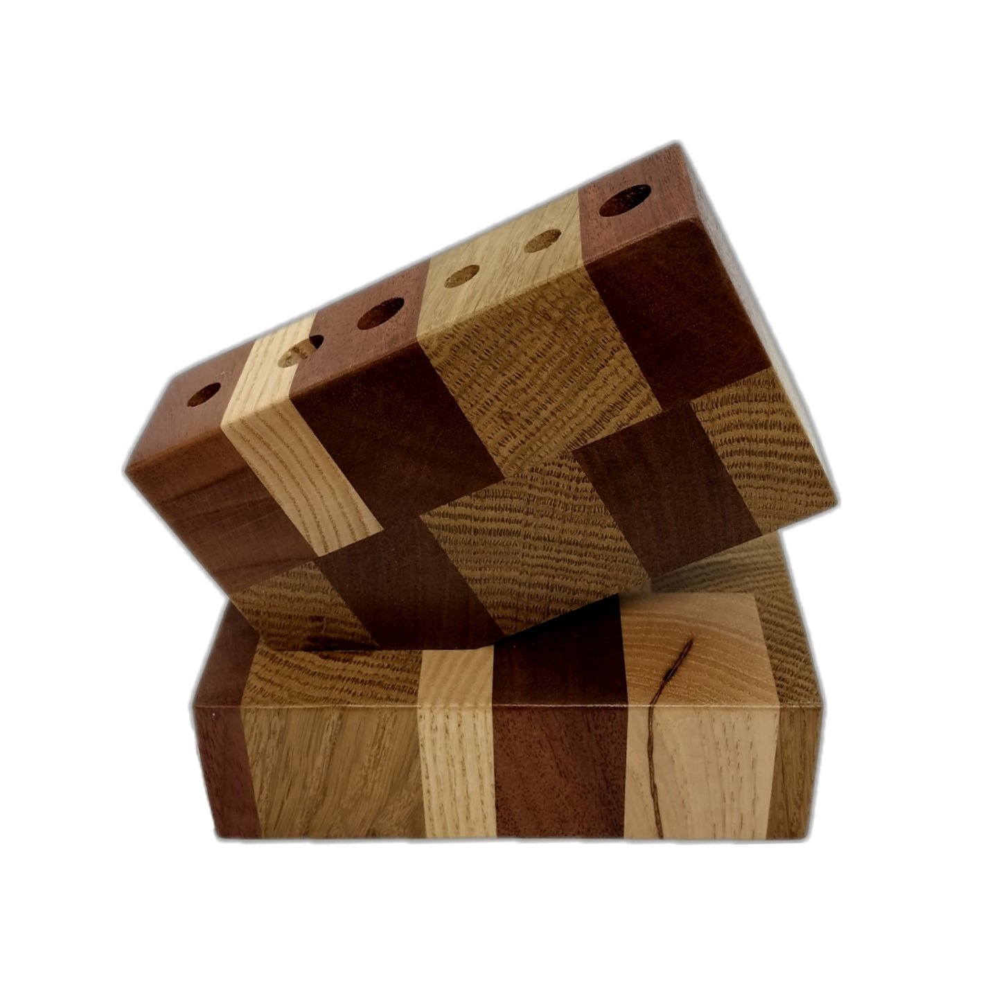 Hardwood end-grain pencil holder
