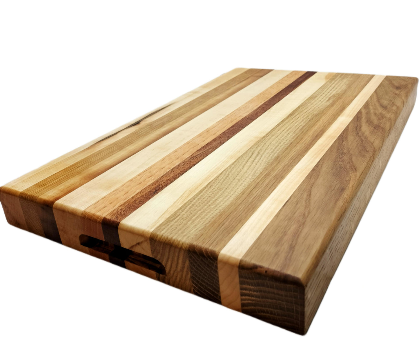 Handmade Mixed Hardwoods Edge-grain Cutting Board - Reversible B