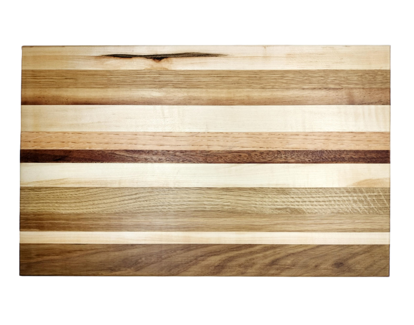 Handmade Mixed Hardwoods Edge-grain Cutting Board - Reversible B