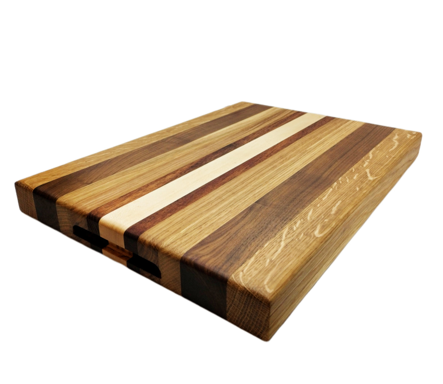 Handmade Mixed Hardwoods Edge-grain Cutting Board - Reversible A