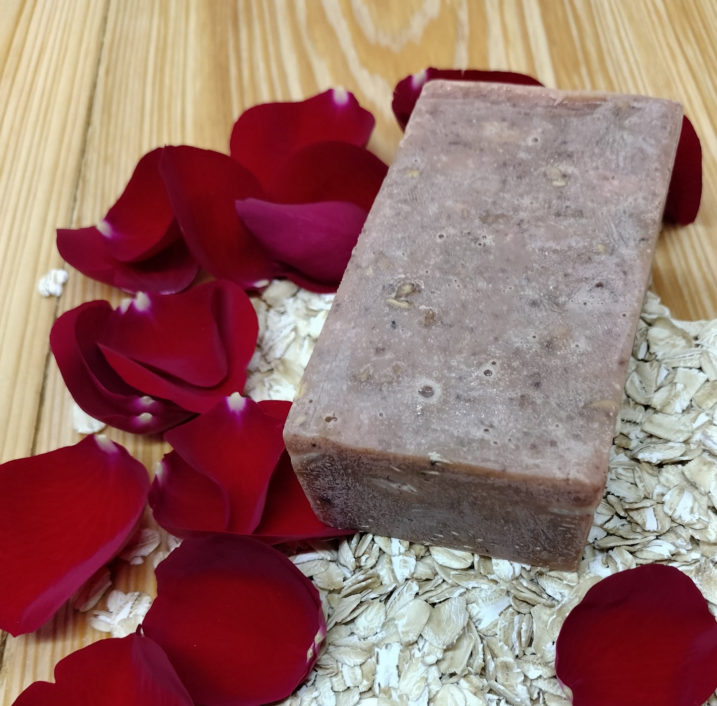 All-Natural Handmade Shea Butter & Oatmeal Soap - Desert Rose