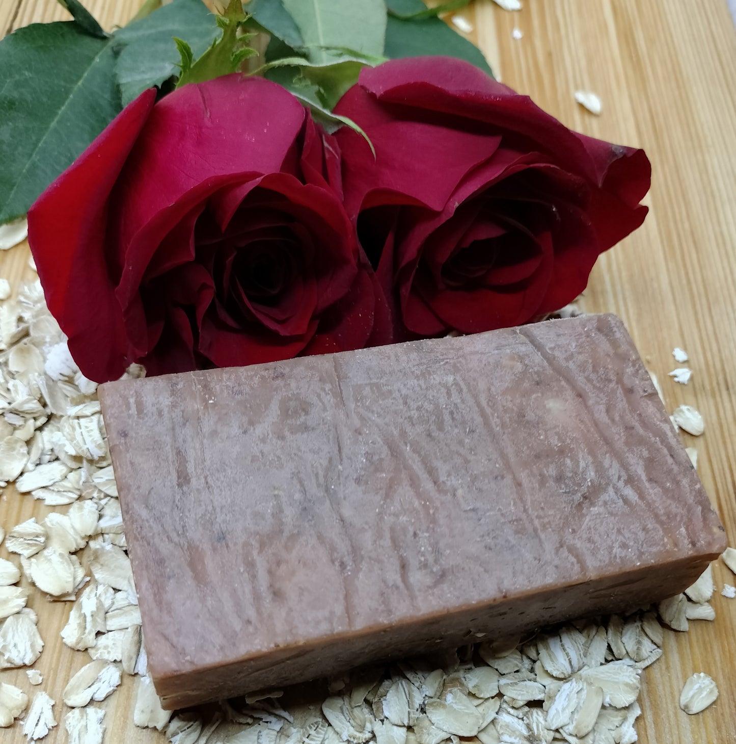 All-Natural Handmade Shea Butter & Oatmeal Soap - Desert Rose