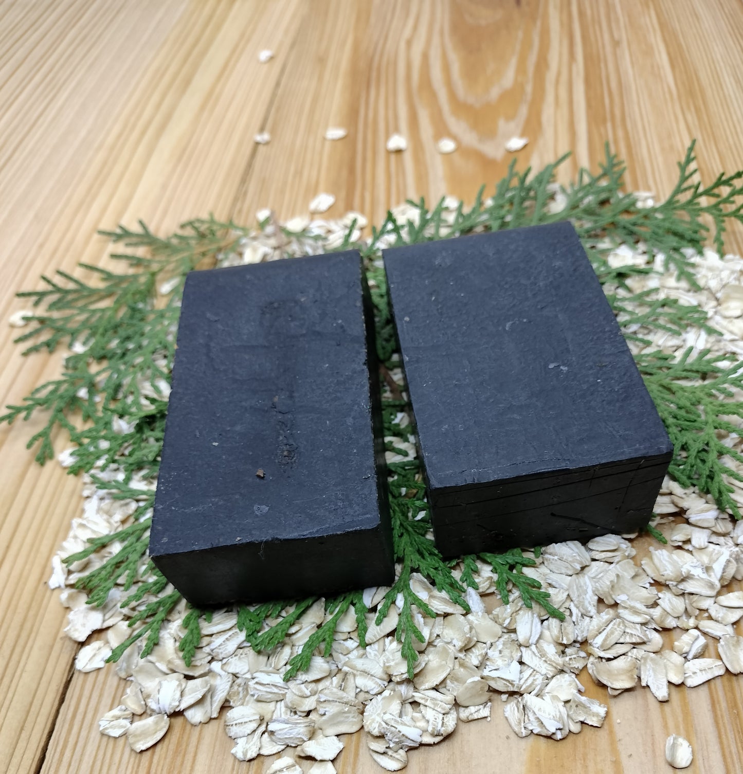 All-Natural Handmade Shea Butter, Oatmeal, & Activated Charcoal Soap - Cedar Forest