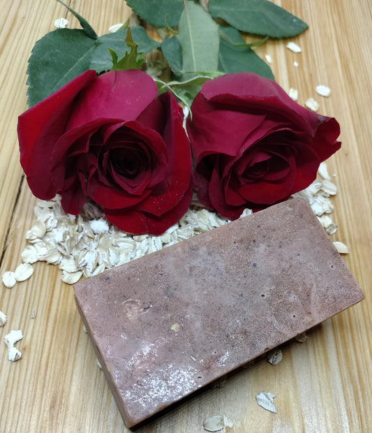 All-Natural Handmade Shea Butter & Oatmeal Soap - Desert Rose