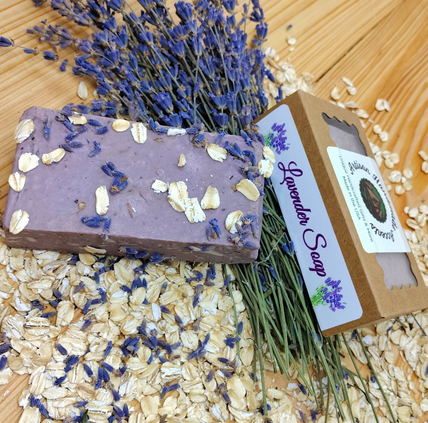 All-Natural Handmade Lavender, Shea Butter & Oatmeal Soap