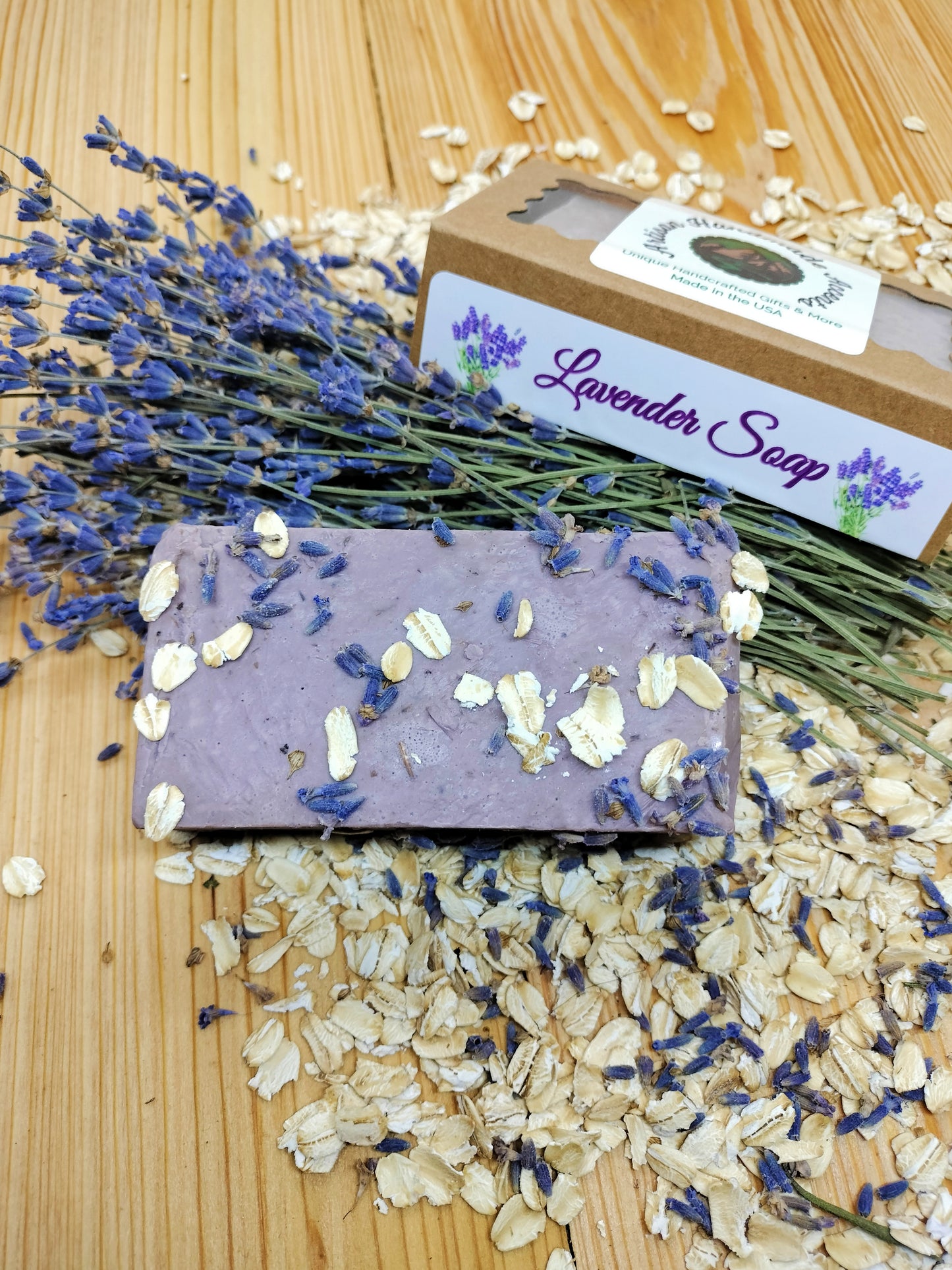 All-Natural Handmade Lavender, Shea Butter & Oatmeal Soap