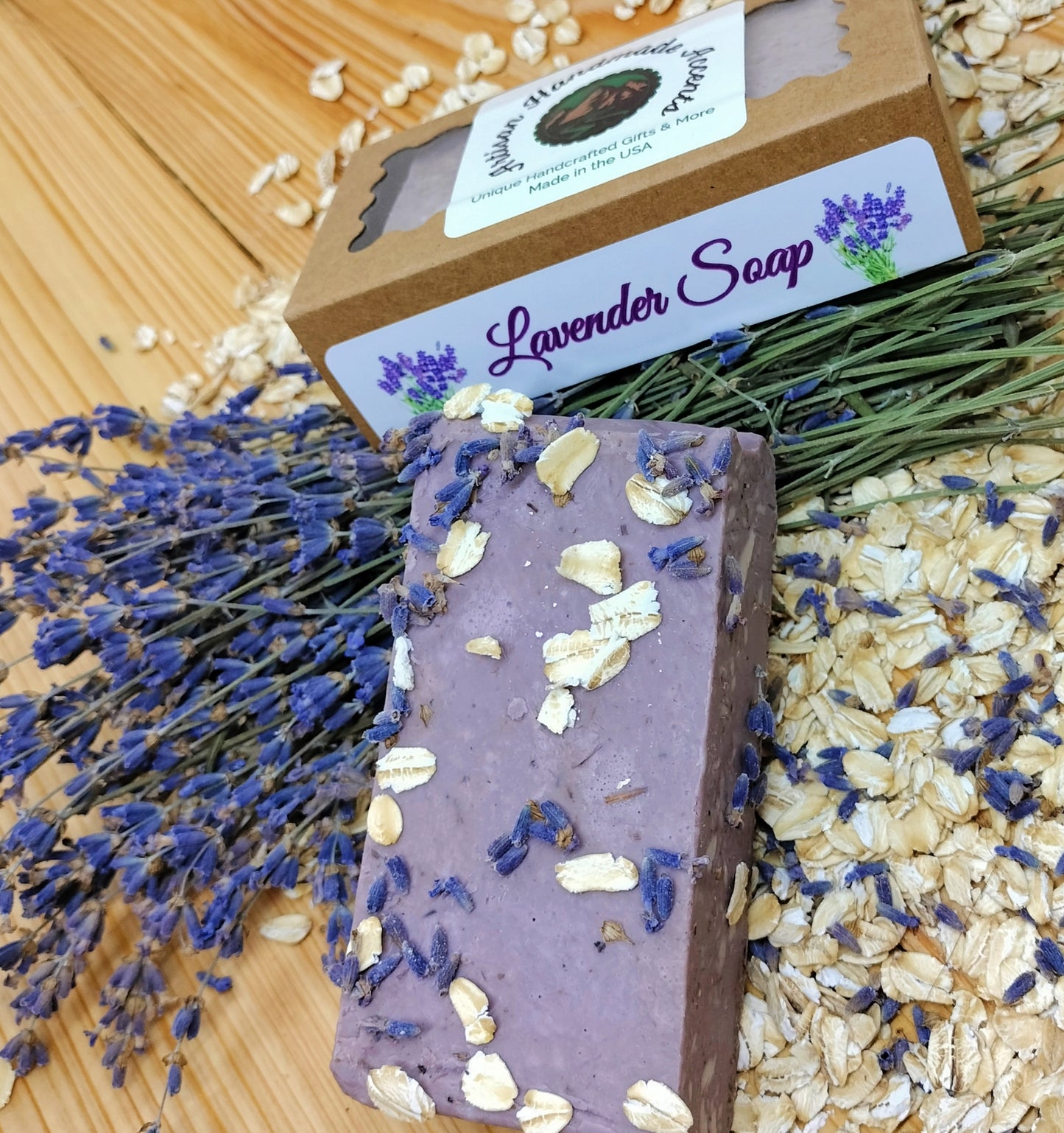 All-Natural Handmade Lavender, Shea Butter & Oatmeal Soap