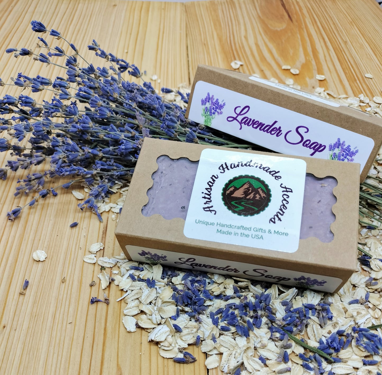 All-Natural Handmade Lavender, Shea Butter & Oatmeal Soap