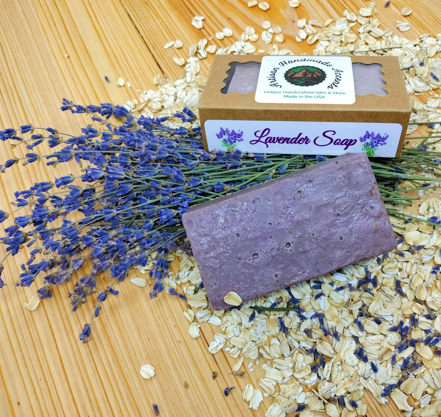 All-Natural Handmade Lavender, Shea Butter & Oatmeal Soap