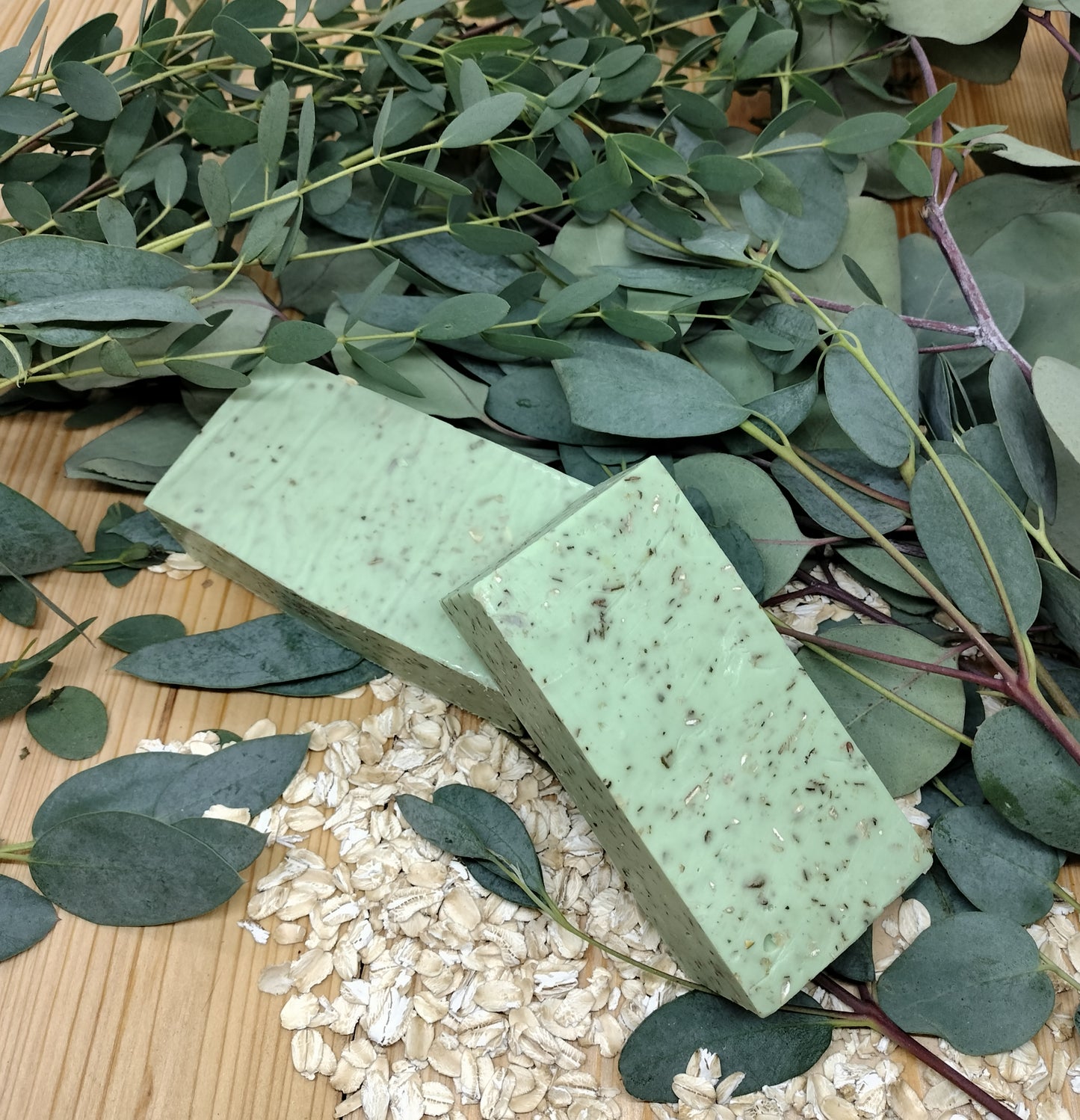 All-Natural Handmade Eucalyptus, Shea Butter, & Oatmeal Soap