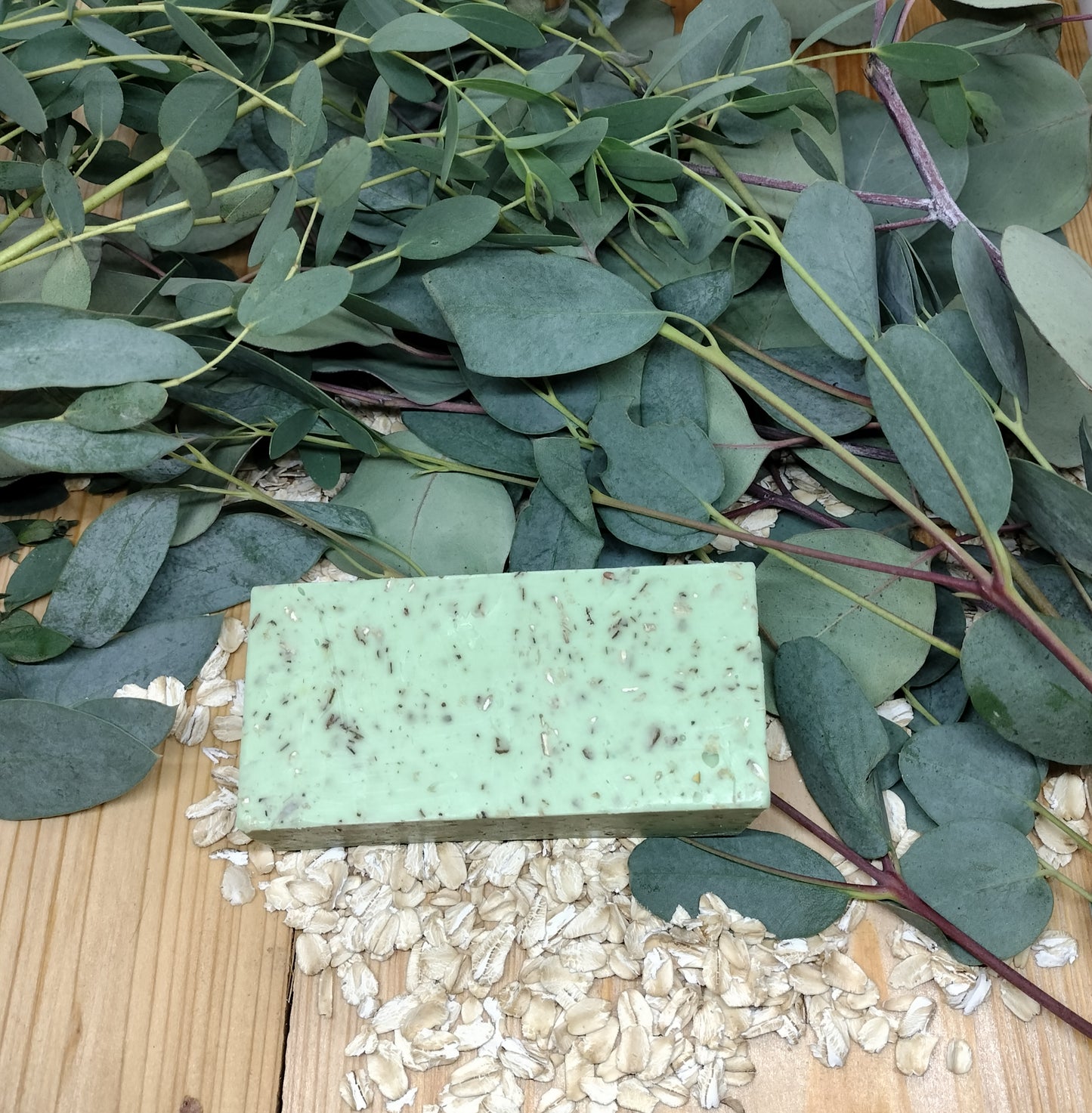 All-Natural Handmade Eucalyptus, Shea Butter, & Oatmeal Soap