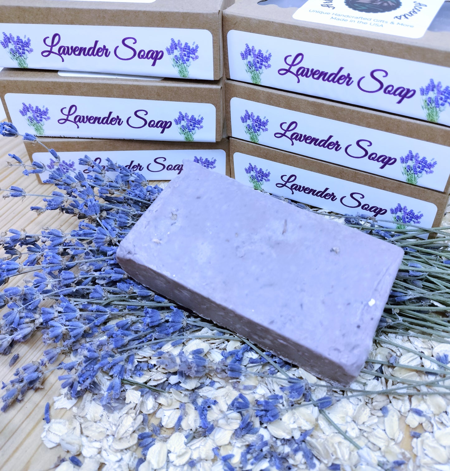 All-Natural Handmade Lavender, Shea Butter & Oatmeal Soap