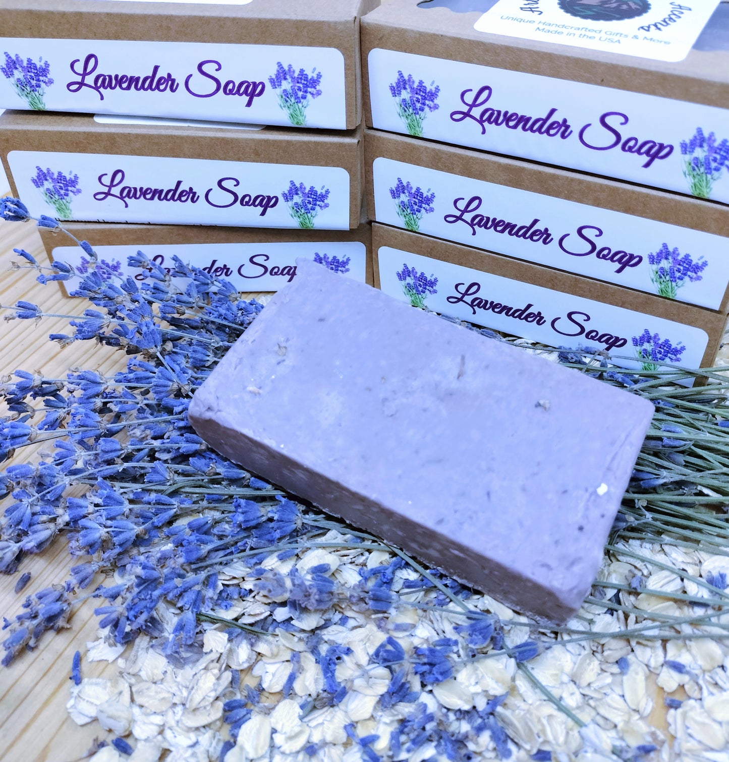 All-Natural Handmade Lavender, Shea Butter & Oatmeal Soap