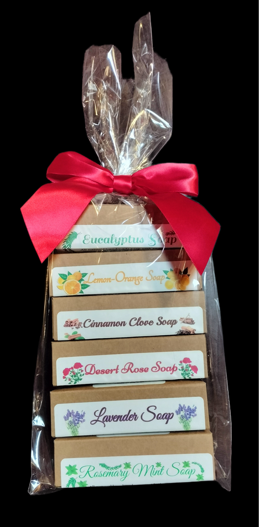All-Natural Handmade Shea Butter & Oatmeal Soap - 6 Variety Bundle -Save $10.00 with automatic discount applied at checkout